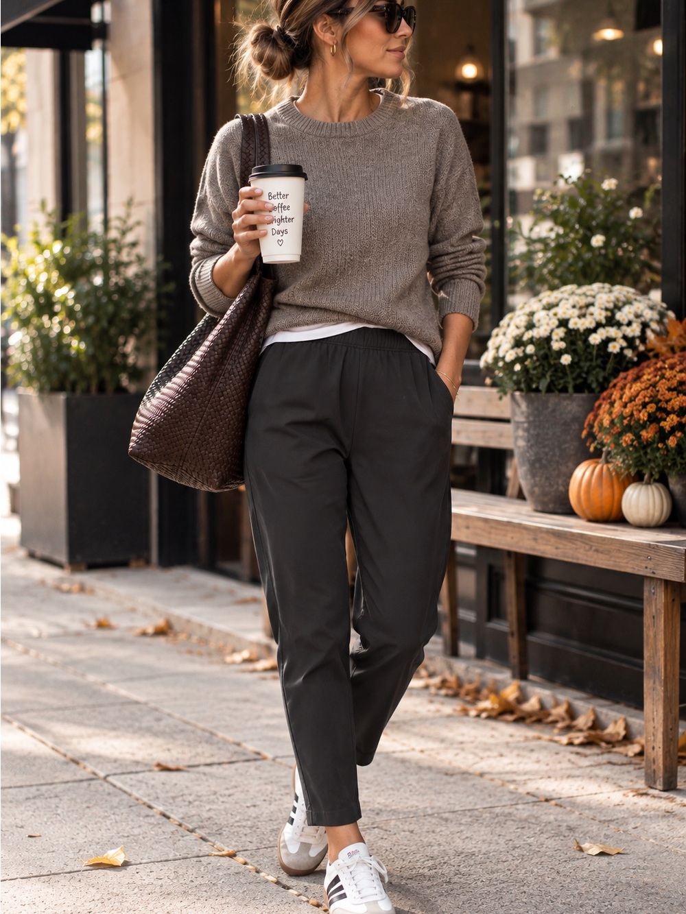 Marine Layer Tapered Pull On Pants Elastic Waist Ankle Crop in Black Size M